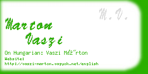 marton vaszi business card